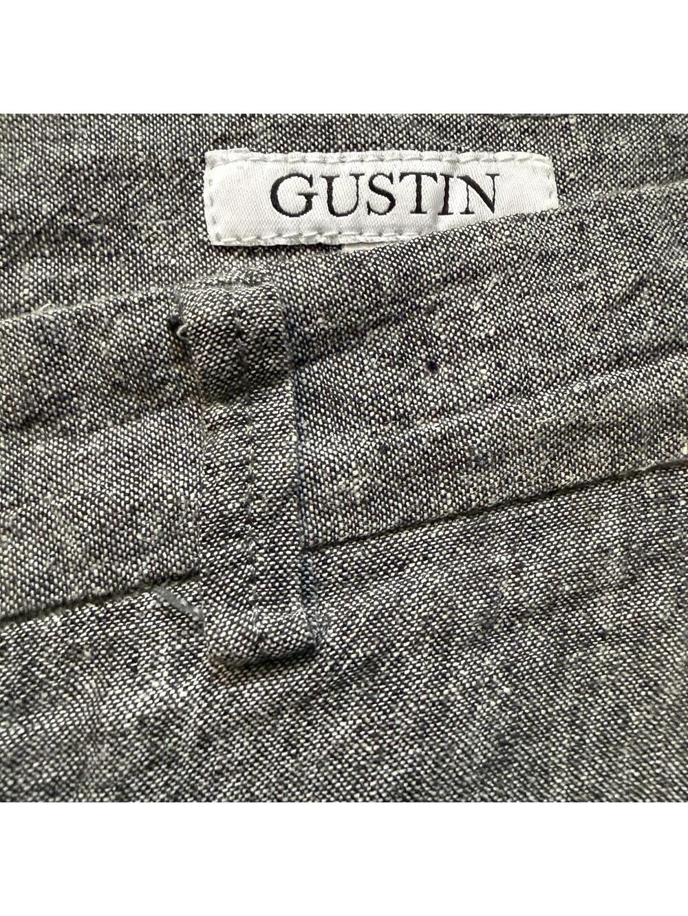 GUSTIN Men's Gray Cotton Shorts Button & Zip up with Pockets. Boating Style - Picture 4 of 9